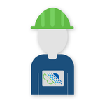 icon of a man in a hard hat for onsite monitoring