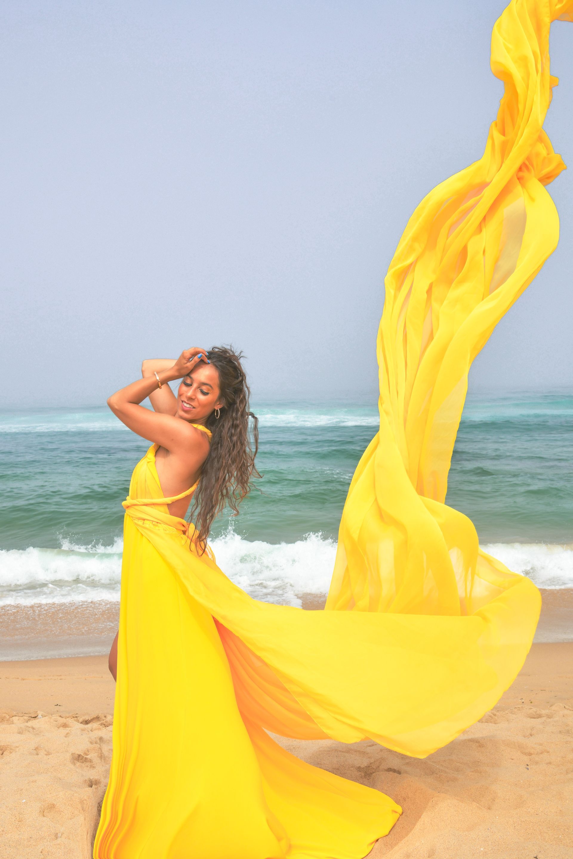 yellow Flying Dress Beach