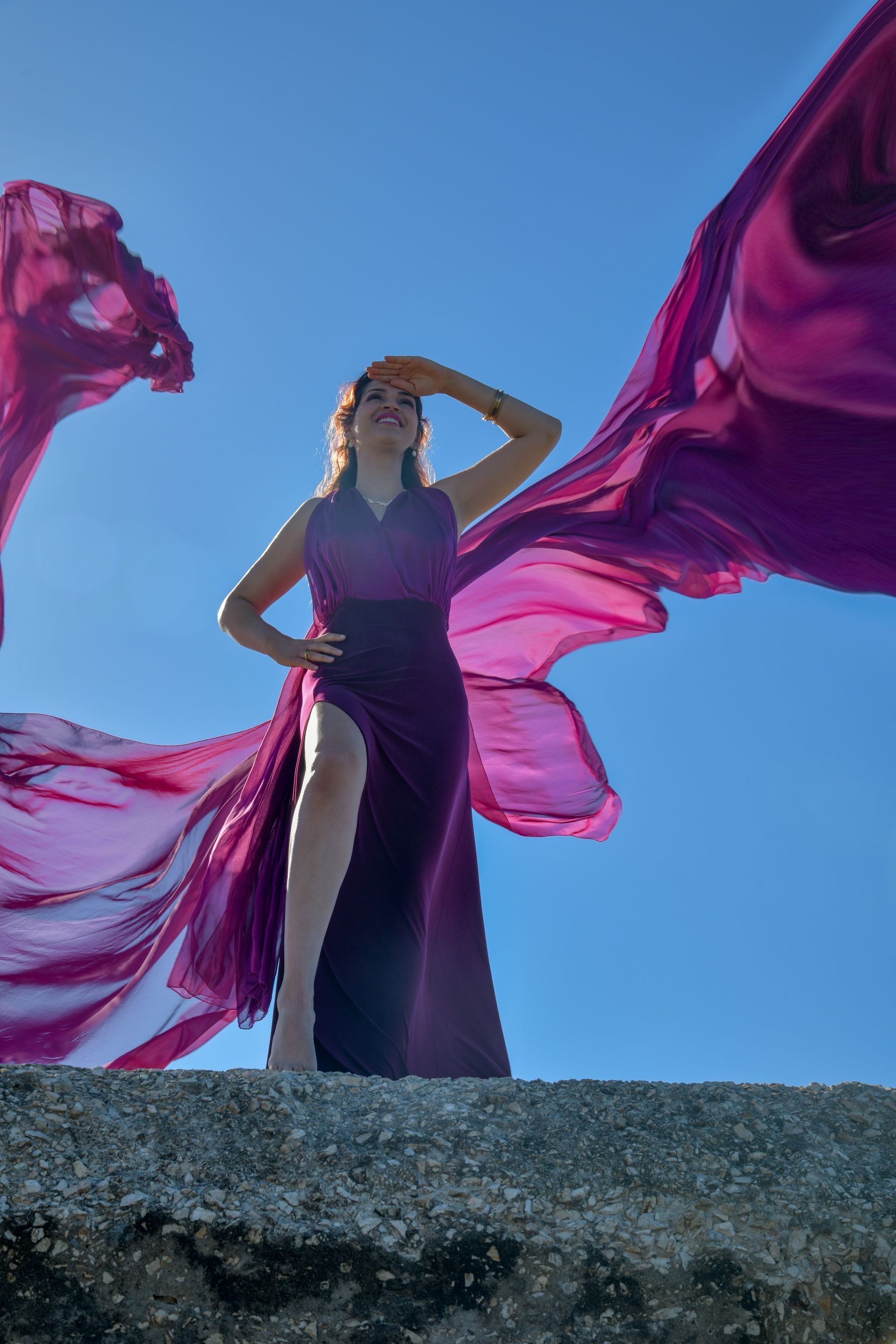 Purple Flying Dress