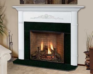 Ivory fireplace mantel — Freehold, NJ — Fireside Pros