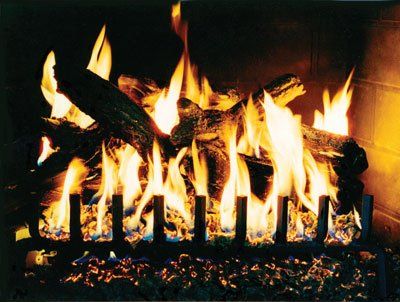 Logs on fire — Freehold, NJ — Fireside Pros