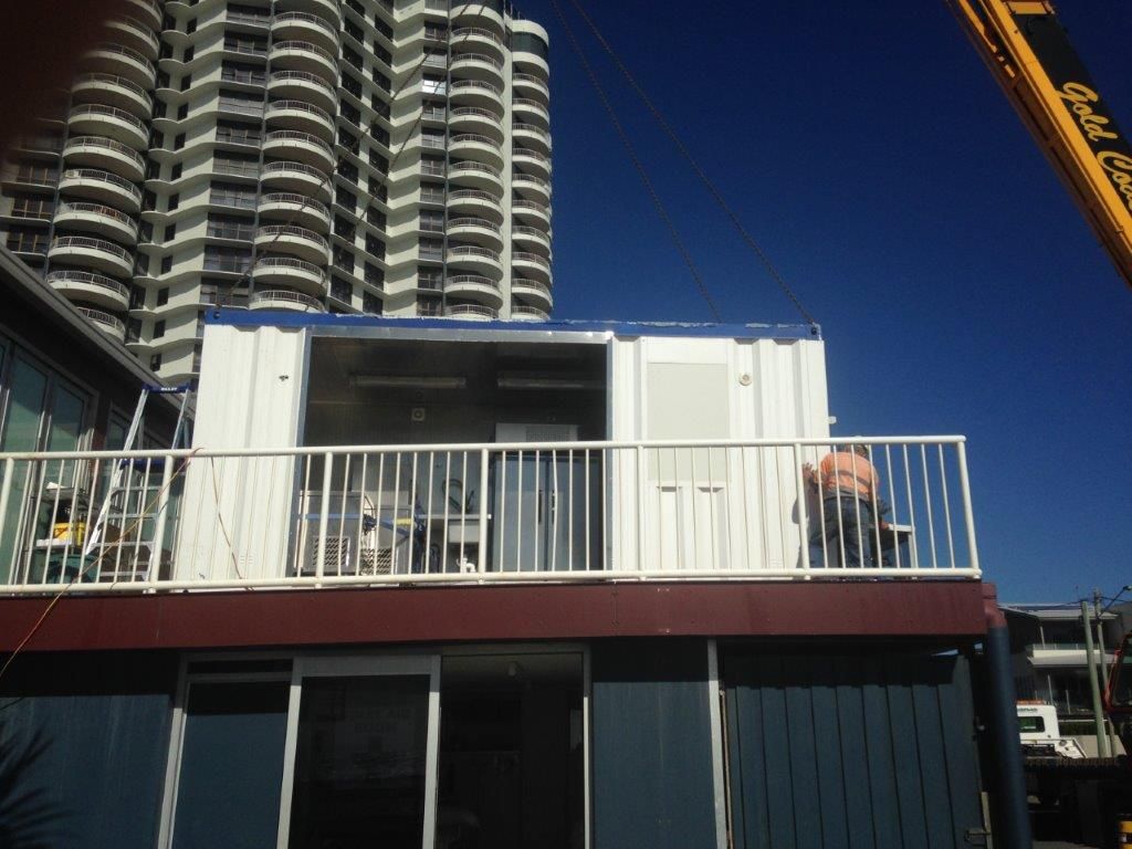 Installing Container Storage — Palm Beach, QLD — Container Kitchens & Shops