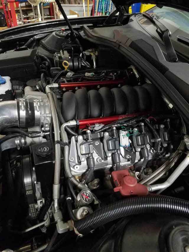 Car with an Open Hood Showing Car's Engine — Newark, OH — Eric’s Complete Auto Repair