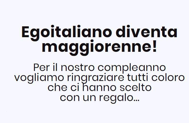 REGOLAMENTO PROMOZIONE EGOITALIANO