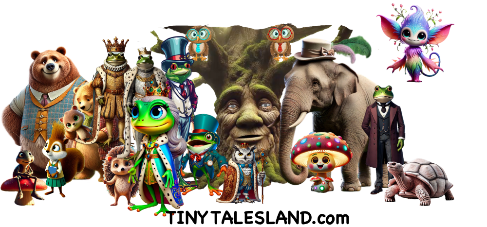 A group of cartoon characters are standing next to each other on a white background.