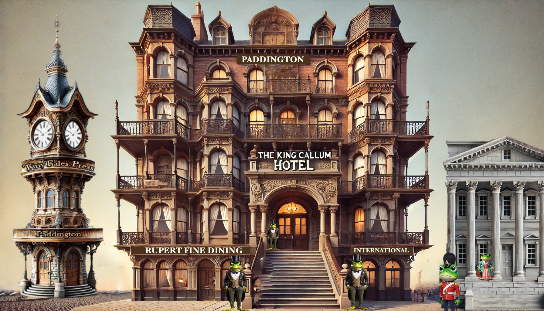A large building with the word hotel on it