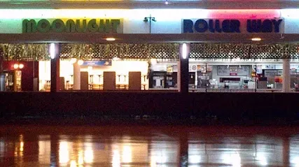 A roller rink with the words roller way on the front