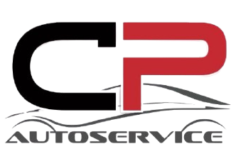 Logo per CP Autoservice, con le lettere nere 