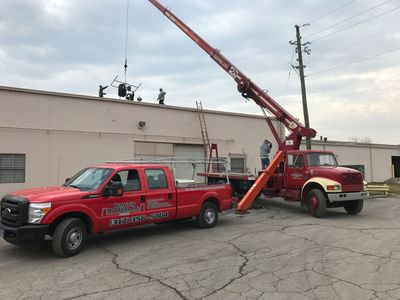 Roofing Contractors Repairing Roof — Indianapolis, IN — Brown's Roofing, Inc.