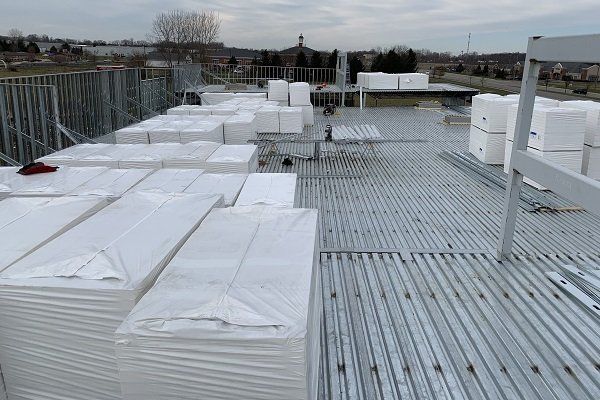 Flat Roofing Under Construction — Indianapolis, IN — Brown's Roofing, Inc. Flat Roofing Under Construction — Indianapolis, IN — Brown's Roofing, Inc.