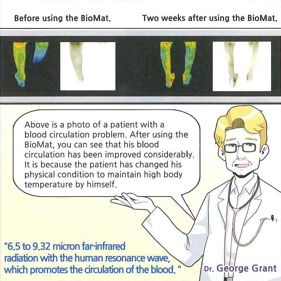 A cartoon of a doctor talking about using the biomat