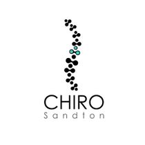 The logo for chiro sandton is a spine with dots on it.