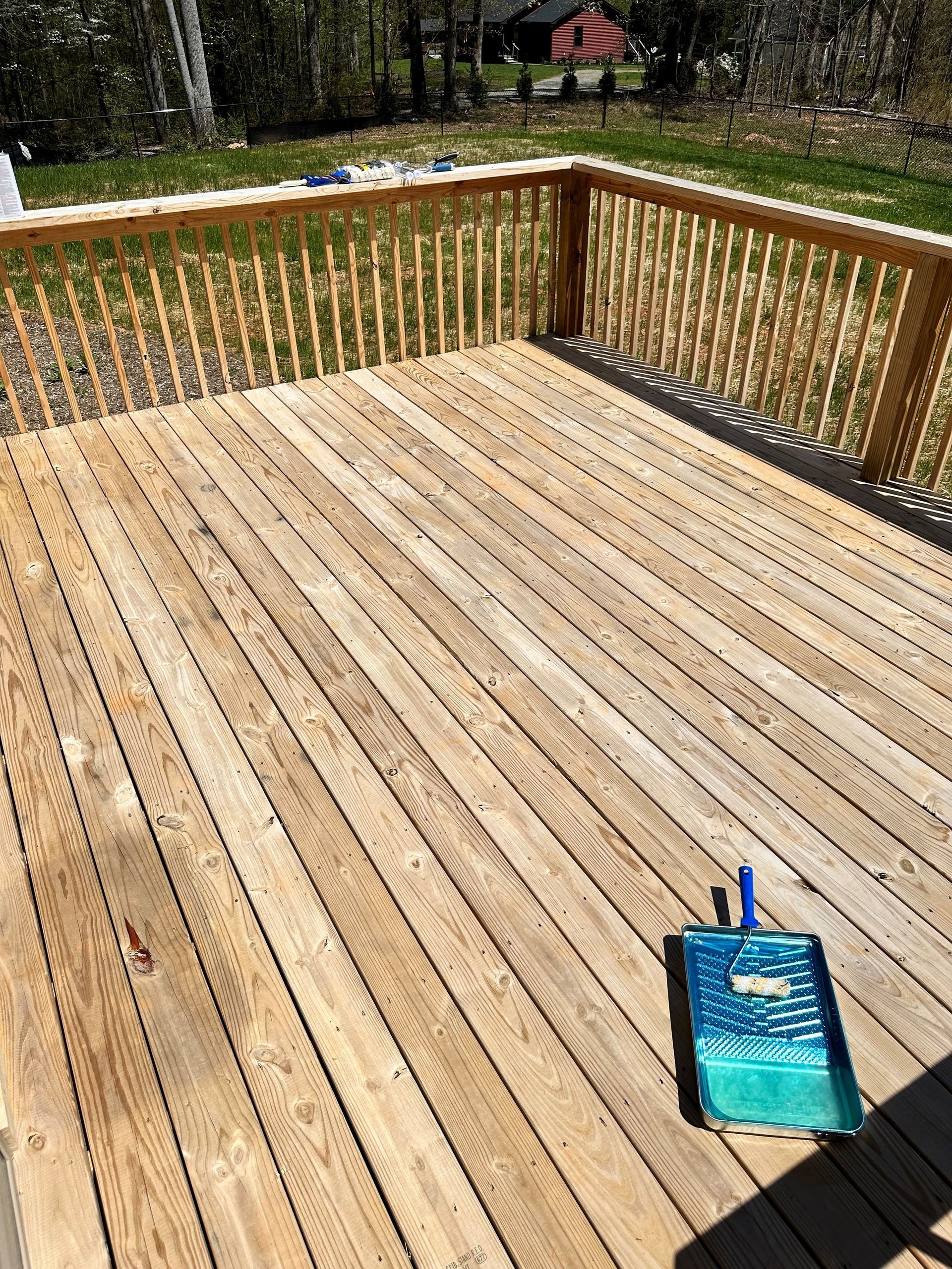 Before Deck Staining - A & A Painting & Construction - Greensboro, NC