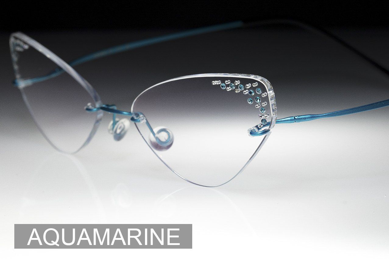 jewelled rimless glasses