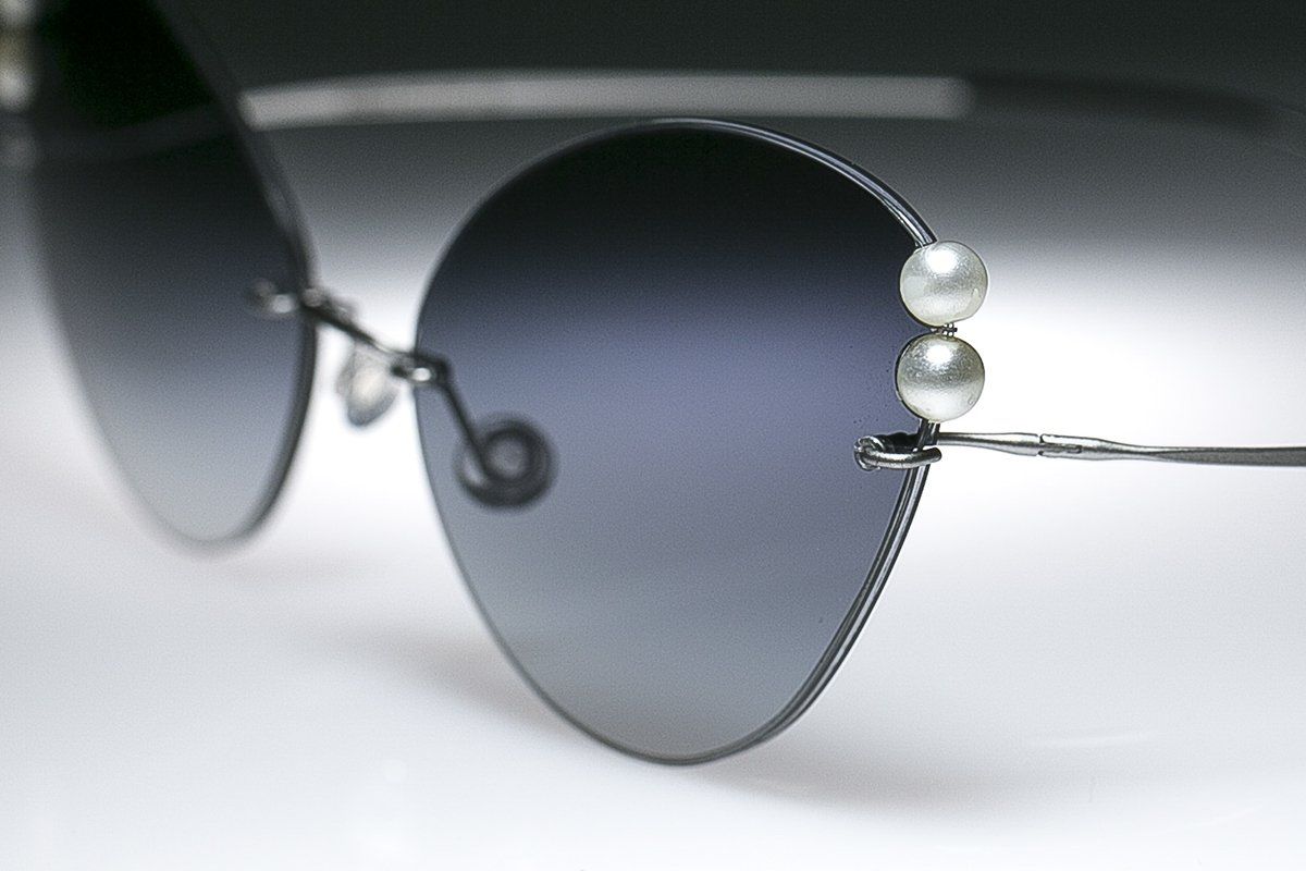 occhiale sole particolare sfumato con perle su misura Leggerissimi