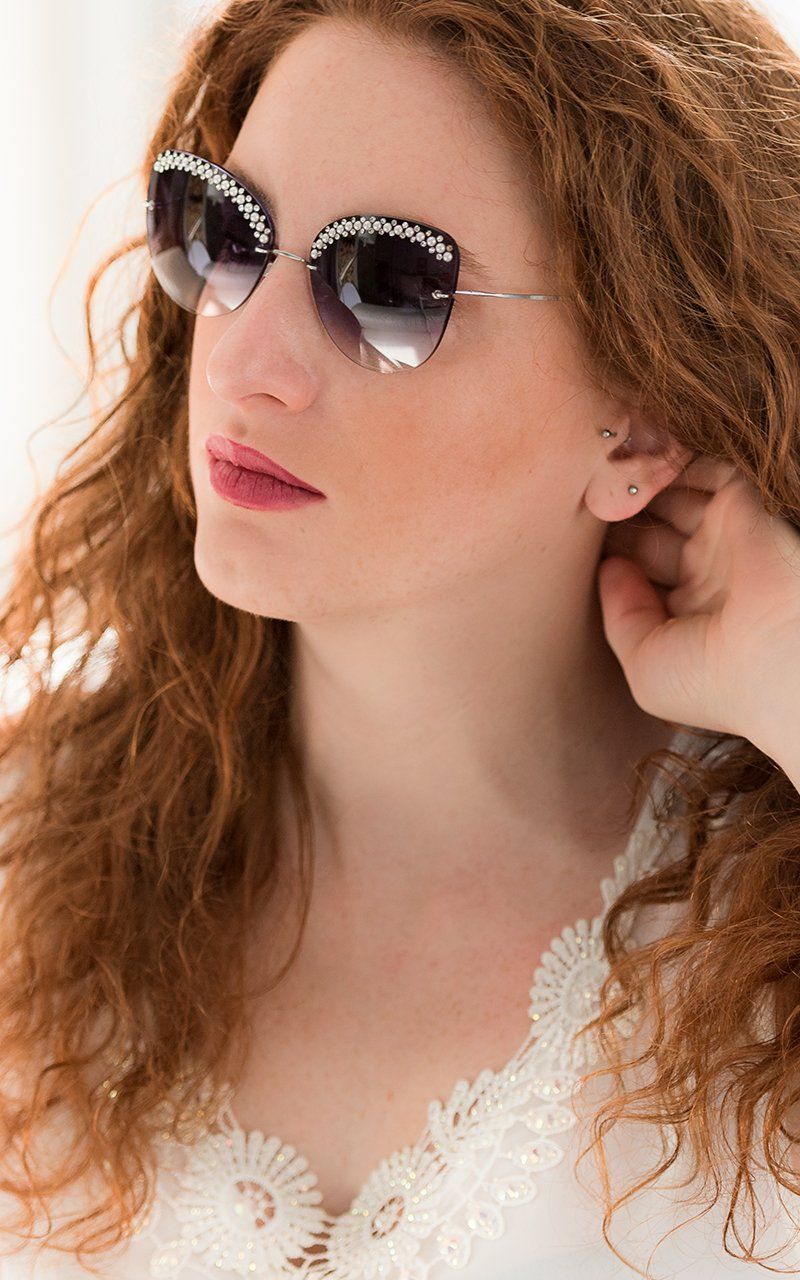 light rimless glasses