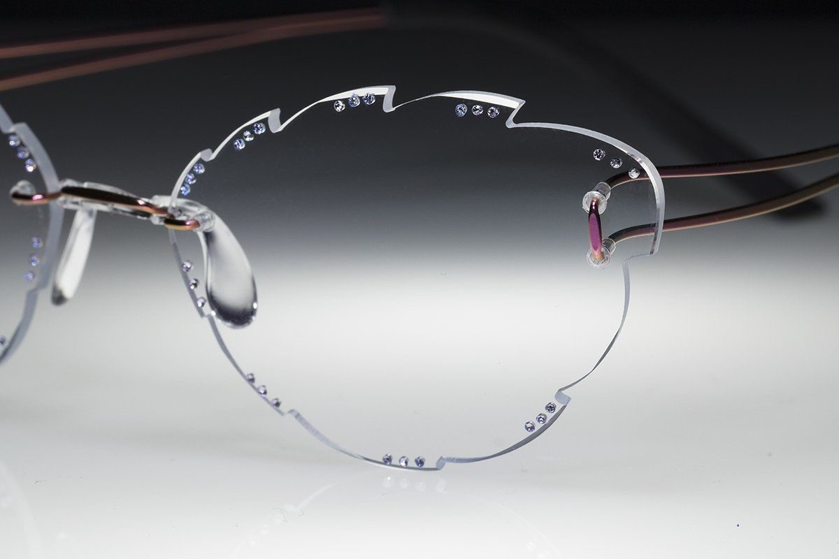 light rimless glasses