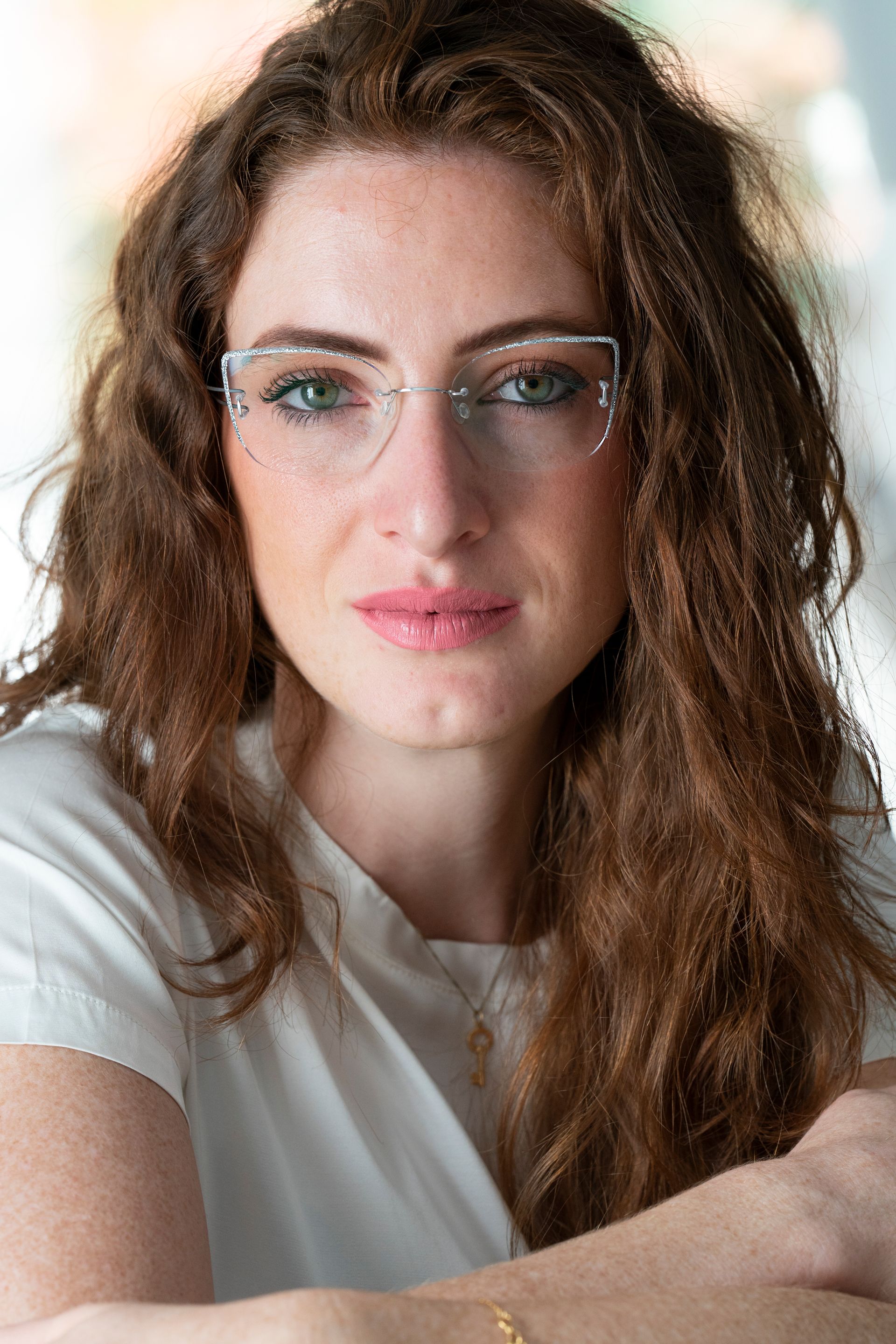 occhiali leggeri senza montatura con brillanti