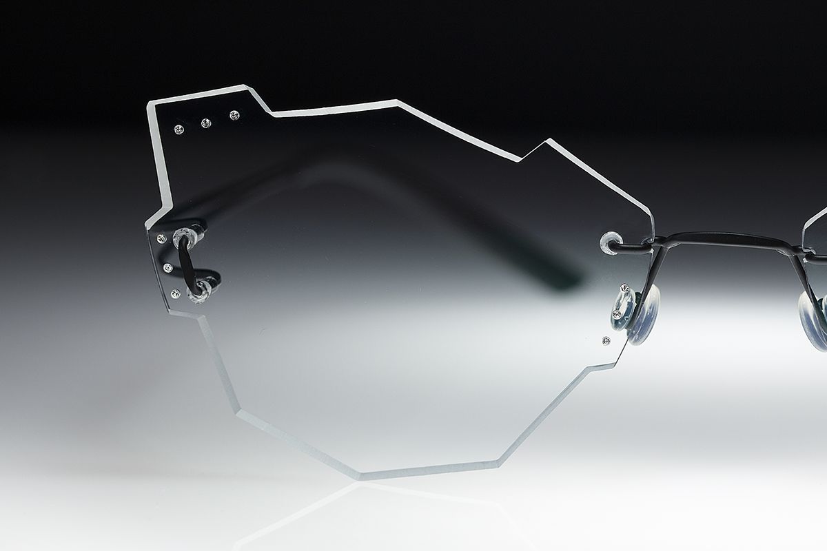 occhiali leggeri senza montatura con brillanti