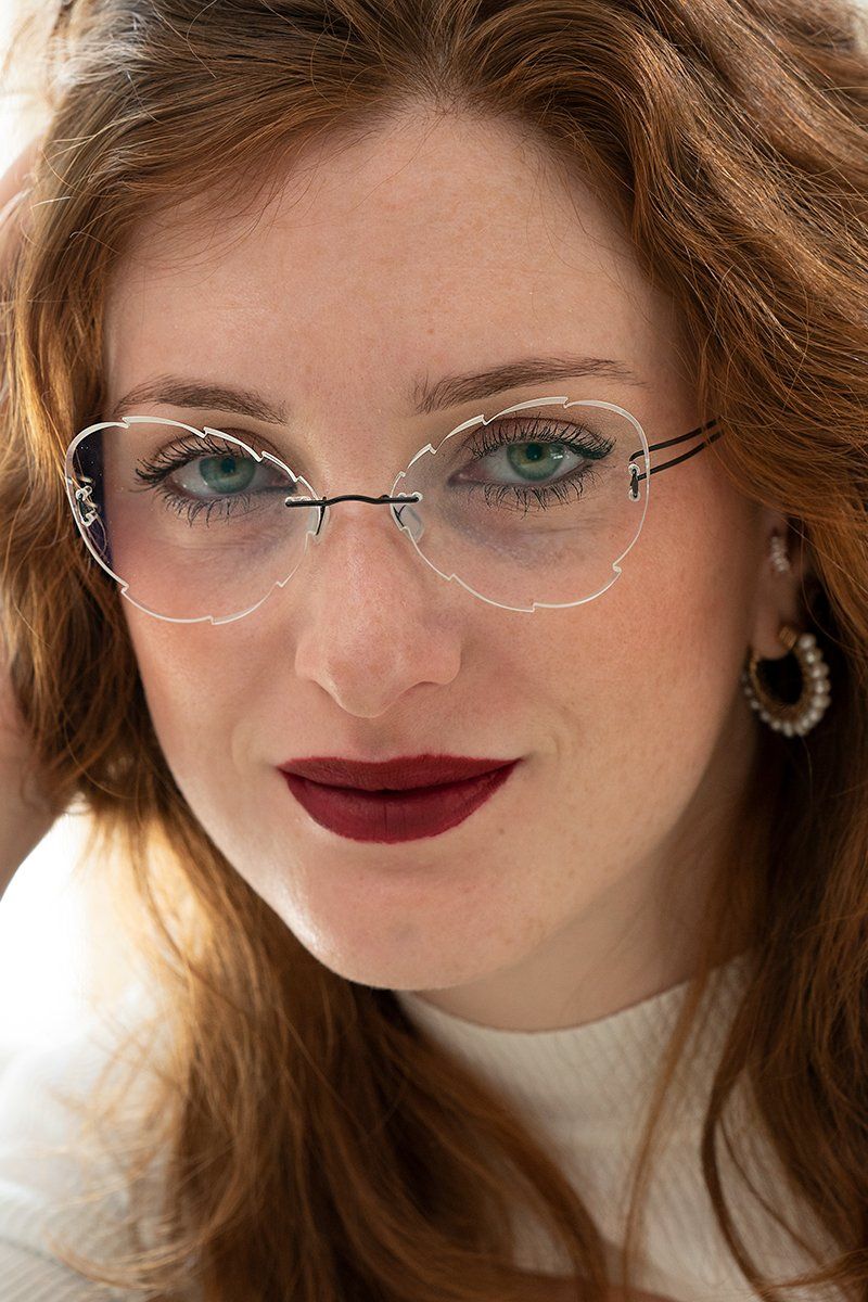 occhiali leggeri senza montatura con brillanti