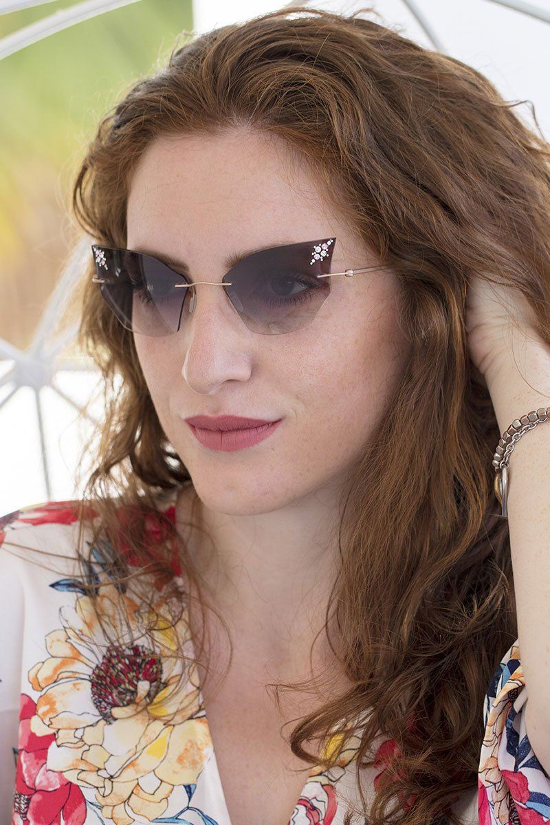 occhiali di tendenza senza montatura Kate sole