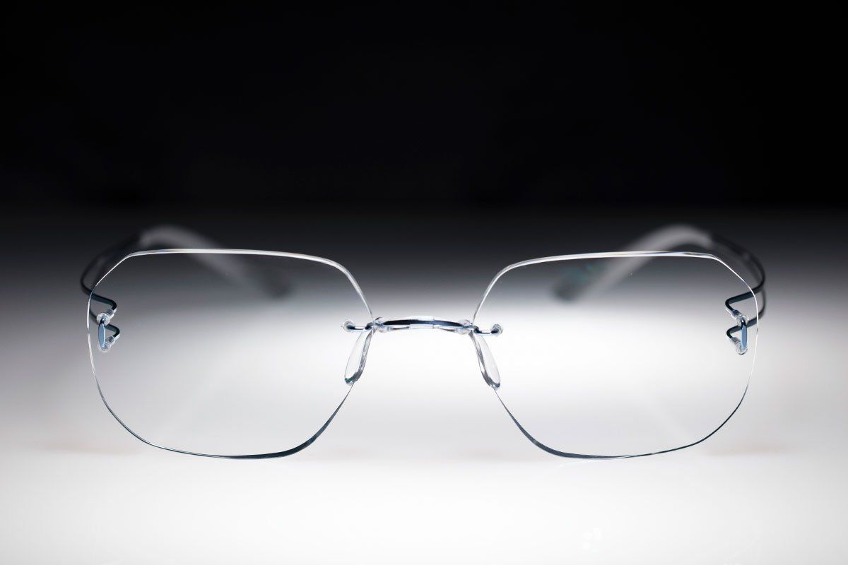 light rimless eyewear for men