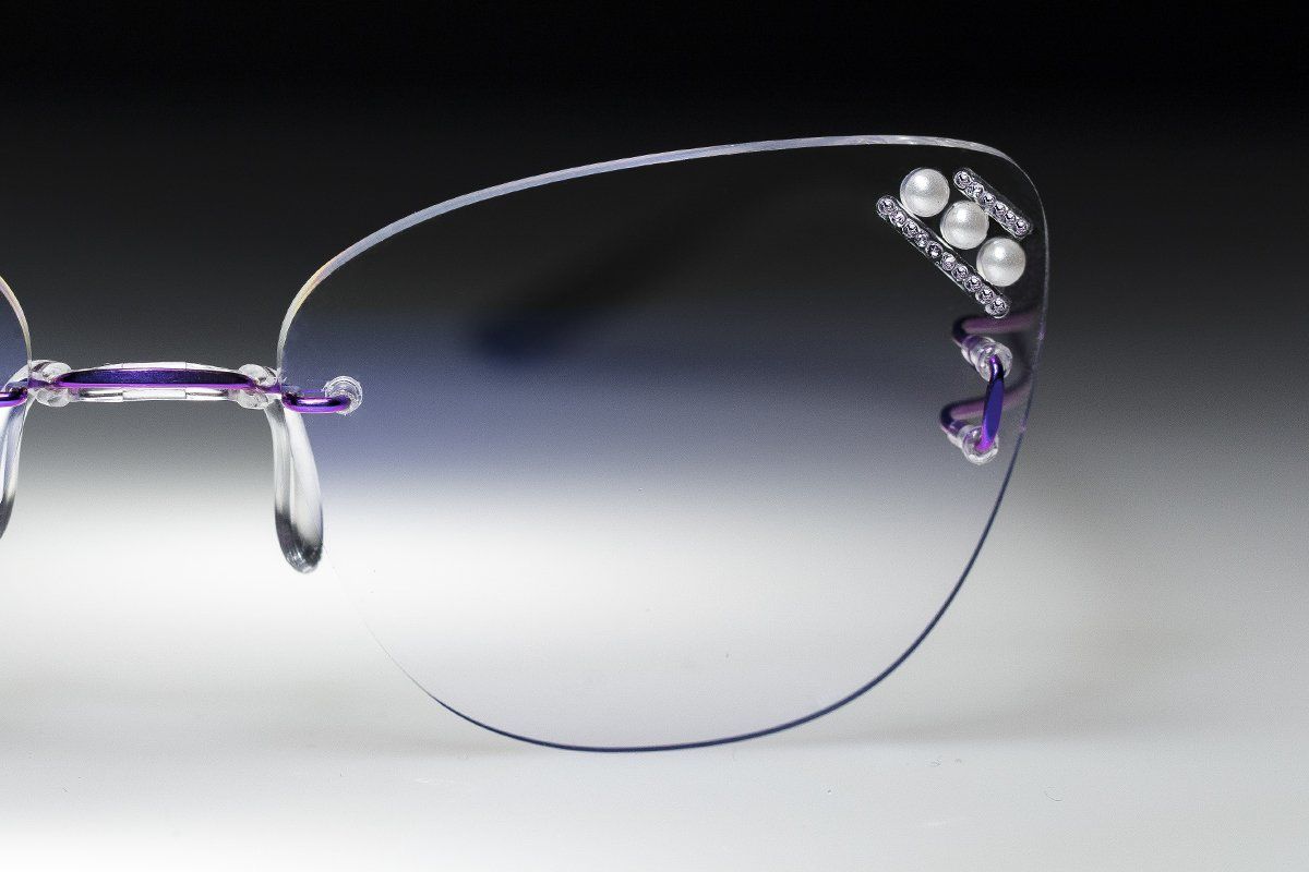light rimless glasses