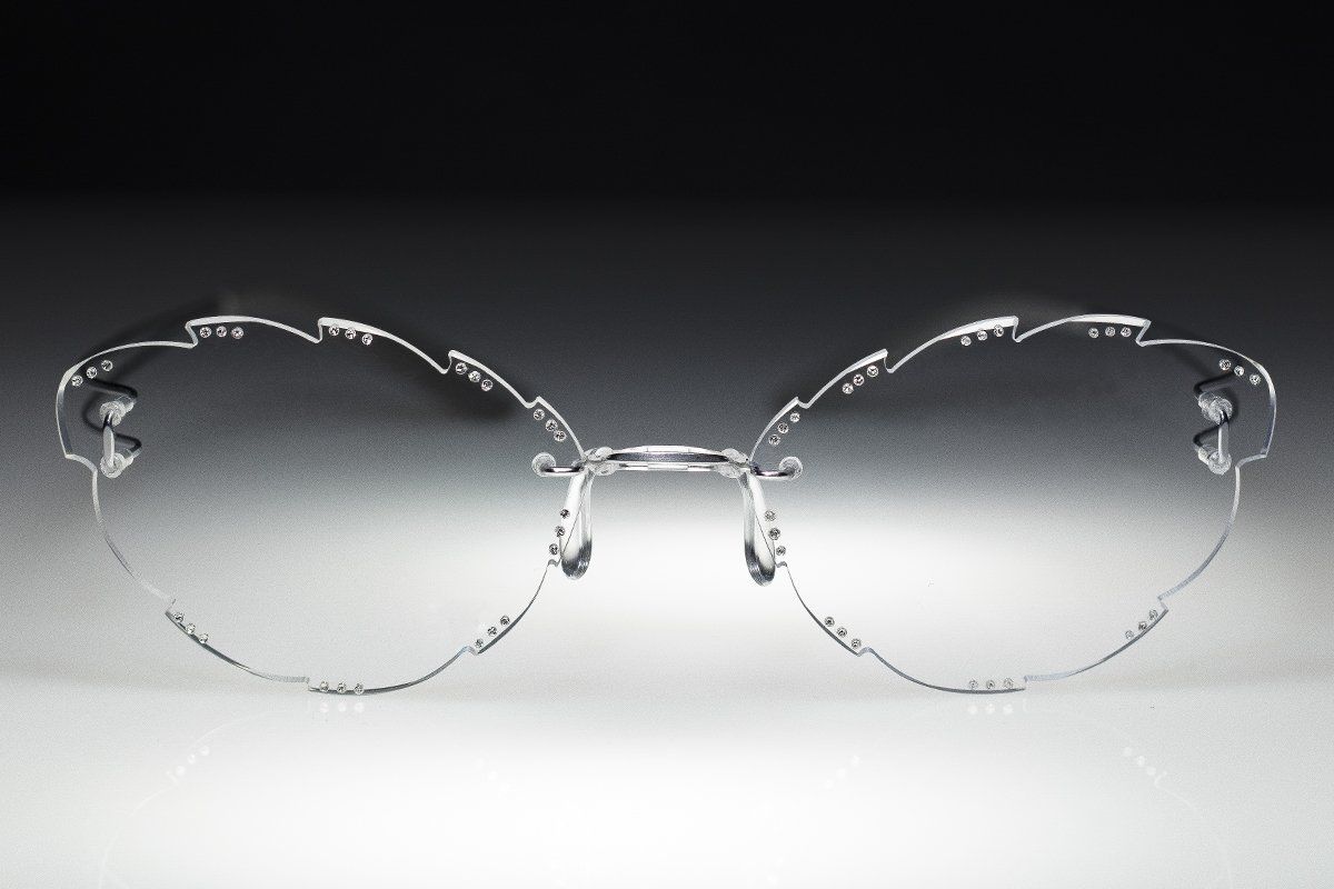 super light glasses with diamonds