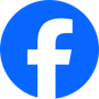 The Facebook logo: a white lowercase 
