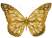 Butterfly with yellow and brown patterned wings.