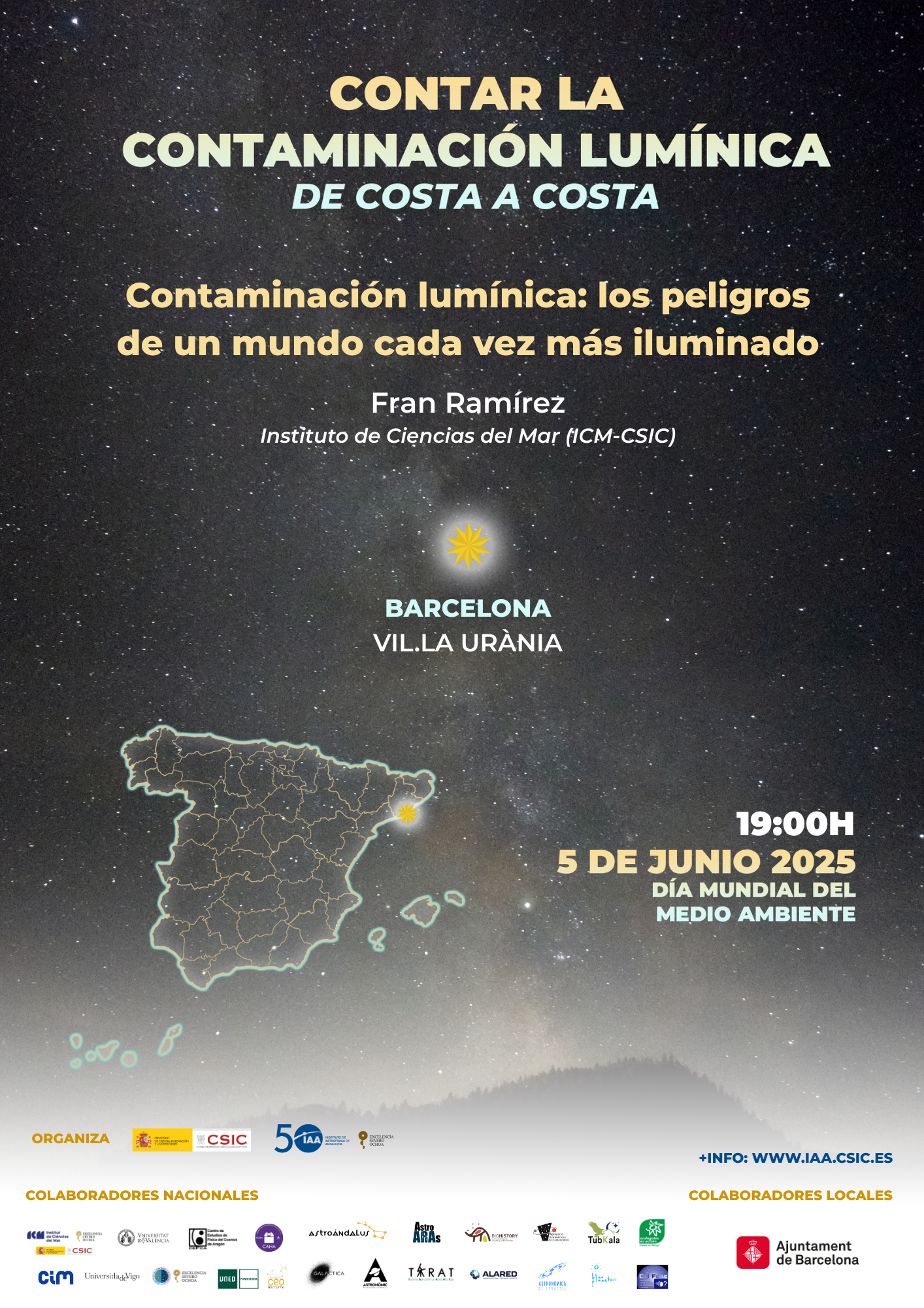 Ver evento cel fosc contaminación lumínica