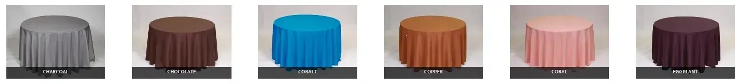 Six cylindrical, ribbed caps in shades of gray, brown, blue, orange, pink and purple.