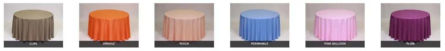 Six small, cylindrical objects, each a different color (brown, orange, peach, blue, pink, purple), on a light background.