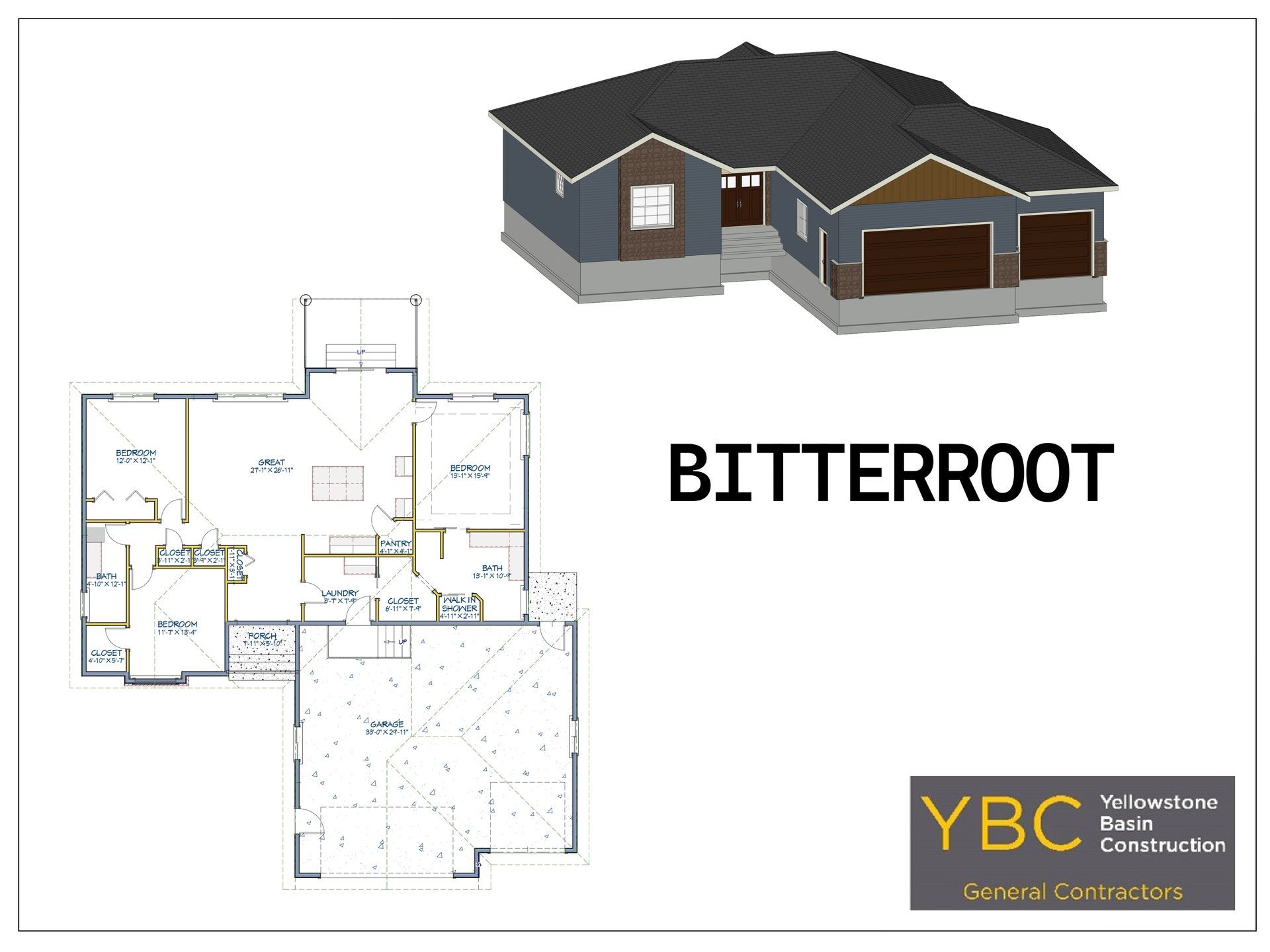A picture of a house with the word bitterroot on it