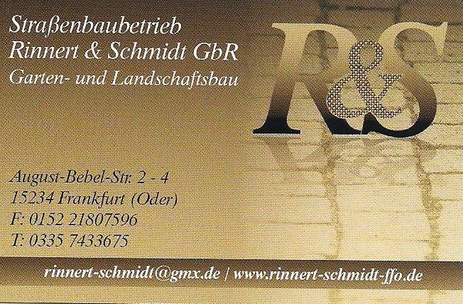 Eine Visitenkarte für eine Firma namens R & S
