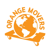 Orange logo: globe on a dolly with "Orange Movers" in a semi-circle.