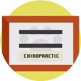 a picture frame with the word chiropractic on it