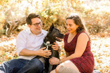 Orange County Family Photographer | Couple with Dog | Fall Photos | Shy Heart Studios