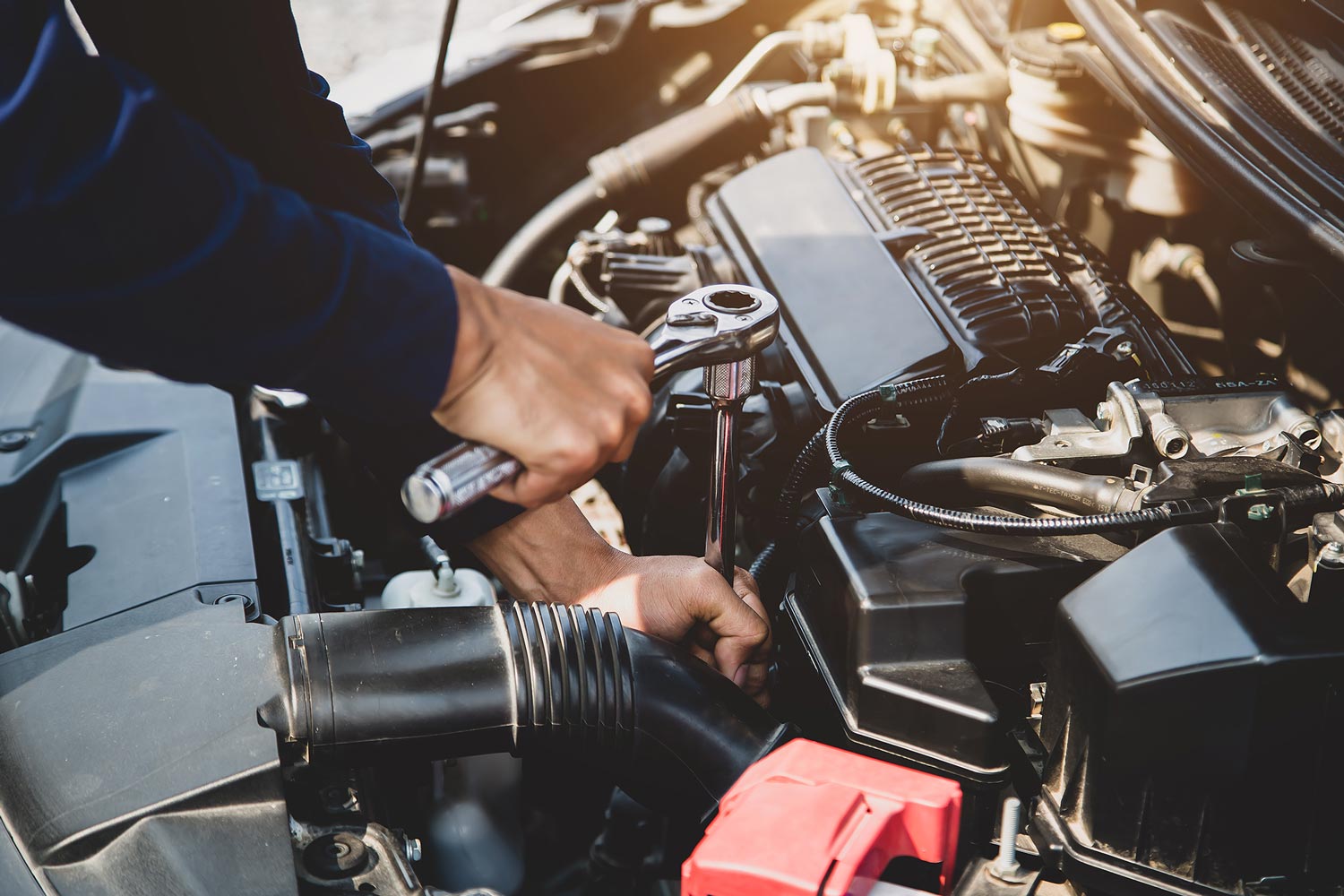 Mechanic Fixing Car Engine — Hurst, TX — RC Automotive Service
