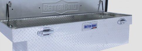 silver Better Built truck box: open