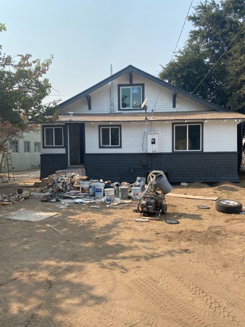 Exterior of Fresno Home after painting process is completed.