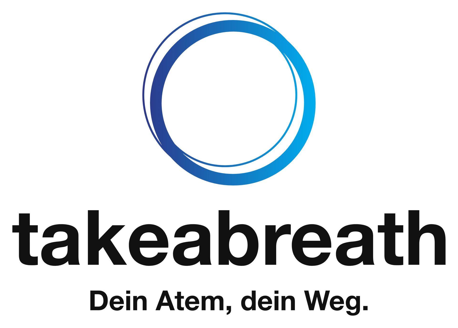 Logo von Takeabreath Atme dich frei blau/schwarz