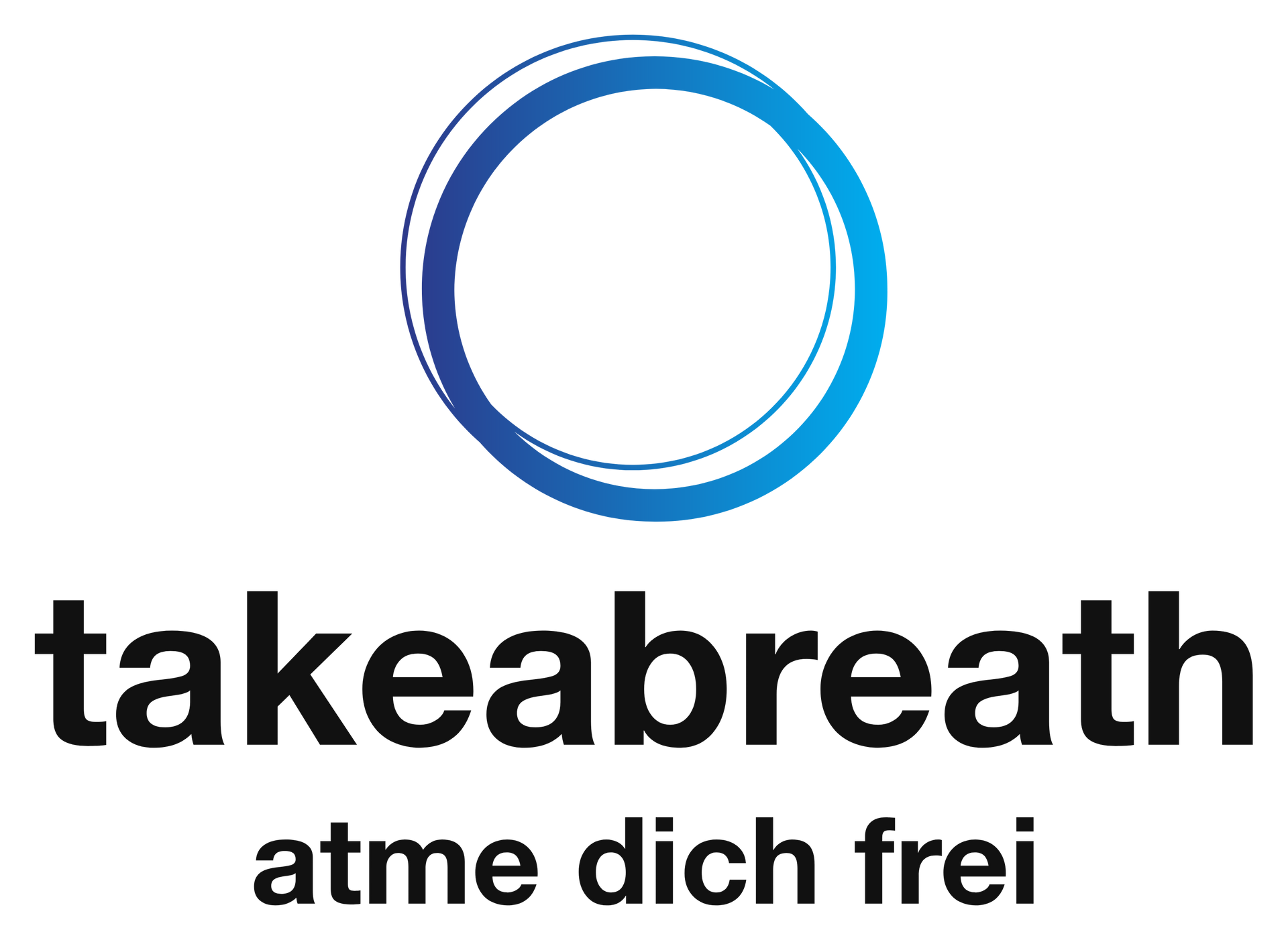 Logo von Takeabreath Atme dich frei blau/schwarz