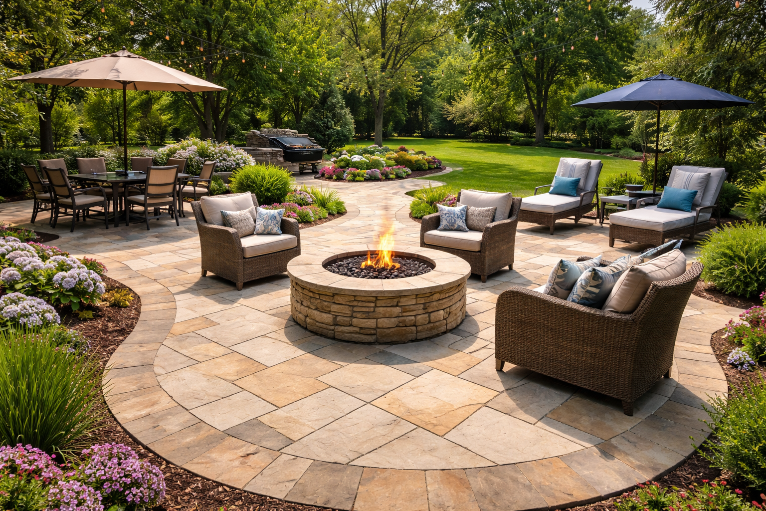 A man is using a high pressure washer to clean a wooden deck.