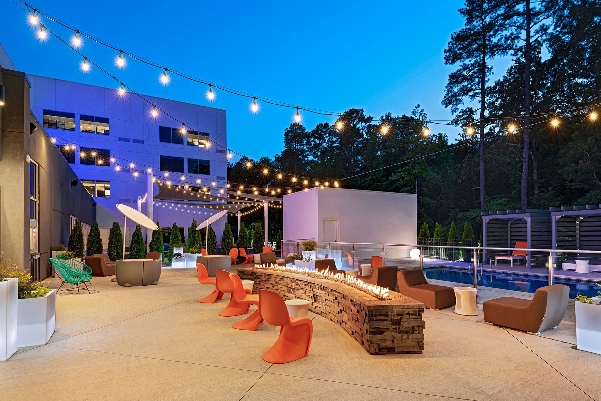 Patio bar seating in Little Rock photo at WXYZ Bar