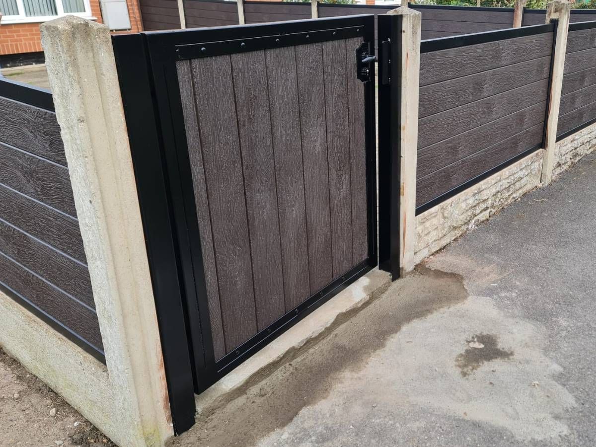 Metal Gates & Railings Derby metal framed front garden composite entrance gate