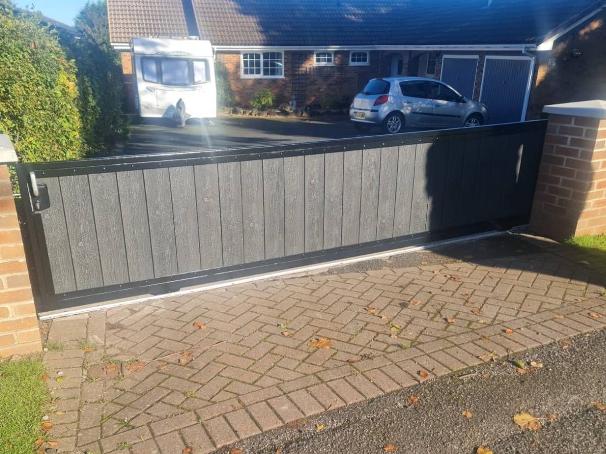 Metal Gates & Railings Derby Sliding composite driveway gate
