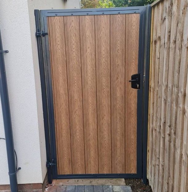 Metal Gates & Railings Derby metal framed wooden gate