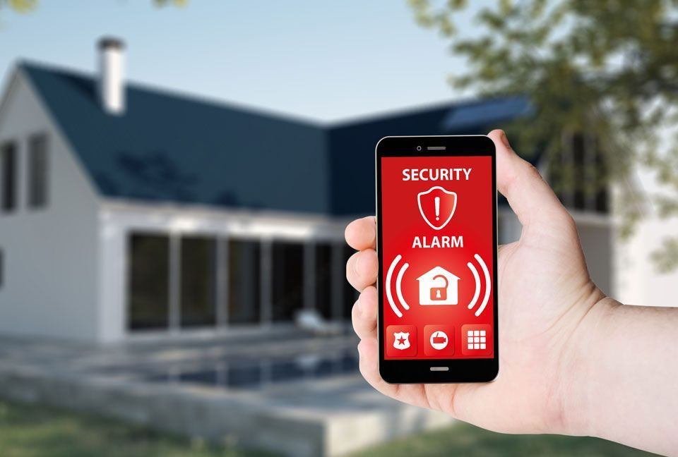 Alarmsystem auf Smartphone für Einbruchschutz