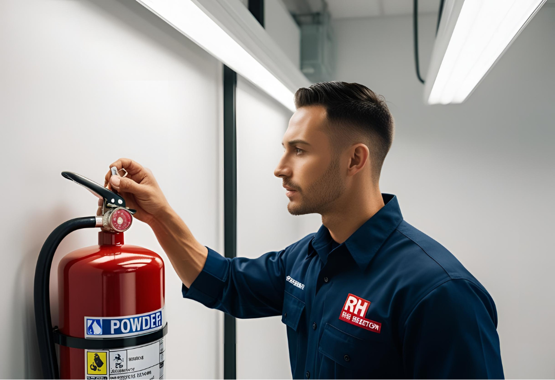 Brandblussers keuren afbeelding